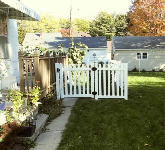 4 Dog Eared Vinyl Picket Fence Walk Gate