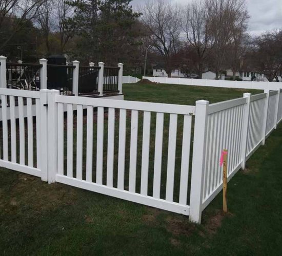 White Vinyl Picket Fence