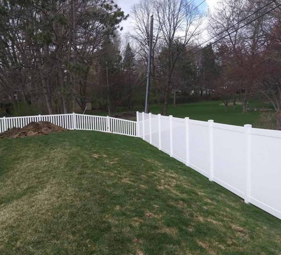 Privacy White Vinyl White Vinyl Picket Fencing