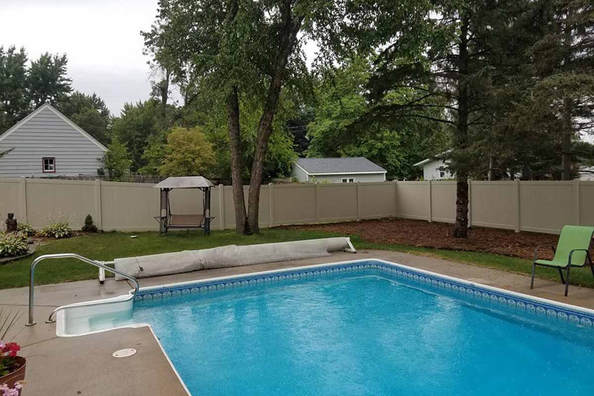 72 Tan Vinyl Privacy Fence Mn